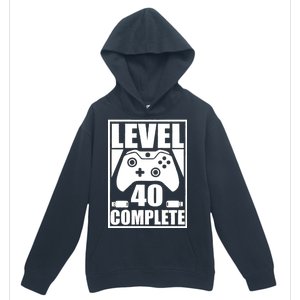 Level 40 Complete Video Gamer 40th Birthday Urban Pullover Hoodie