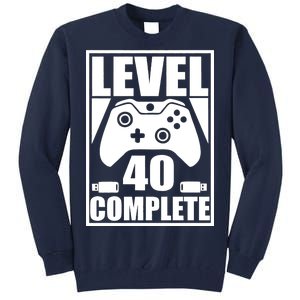 Level 40 Complete Video Gamer 40th Birthday Tall Sweatshirt