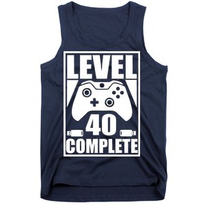 Level 40 Complete Video Gamer 40th Birthday Tank Top