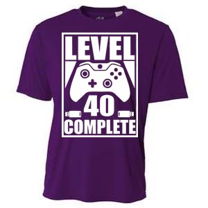 Level 40 Complete Video Gamer 40th Birthday Cooling Performance Crew T-Shirt