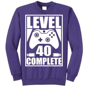 Level 40 Complete Video Gamer 40th Birthday Sweatshirt