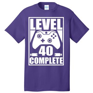 Level 40 Complete Video Gamer 40th Birthday Tall T-Shirt