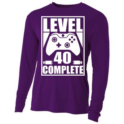 Level 40 Complete Video Gamer 40th Birthday Cooling Performance Long Sleeve Crew