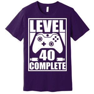 Level 40 Complete Video Gamer 40th Birthday Premium T-Shirt