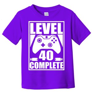 Level 40 Complete Video Gamer 40th Birthday Toddler T-Shirt