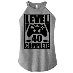 Level 40 Complete Video Gamer 40th Birthday Women's Perfect Tri Rocker Tank