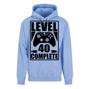 Level 40 Complete Video Gamer 40th Birthday Unisex Surf Hoodie