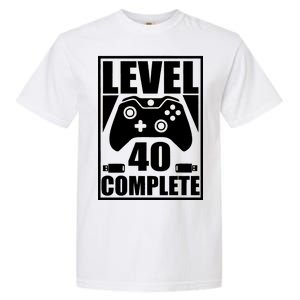 Level 40 Complete Video Gamer 40th Birthday Garment-Dyed Heavyweight T-Shirt