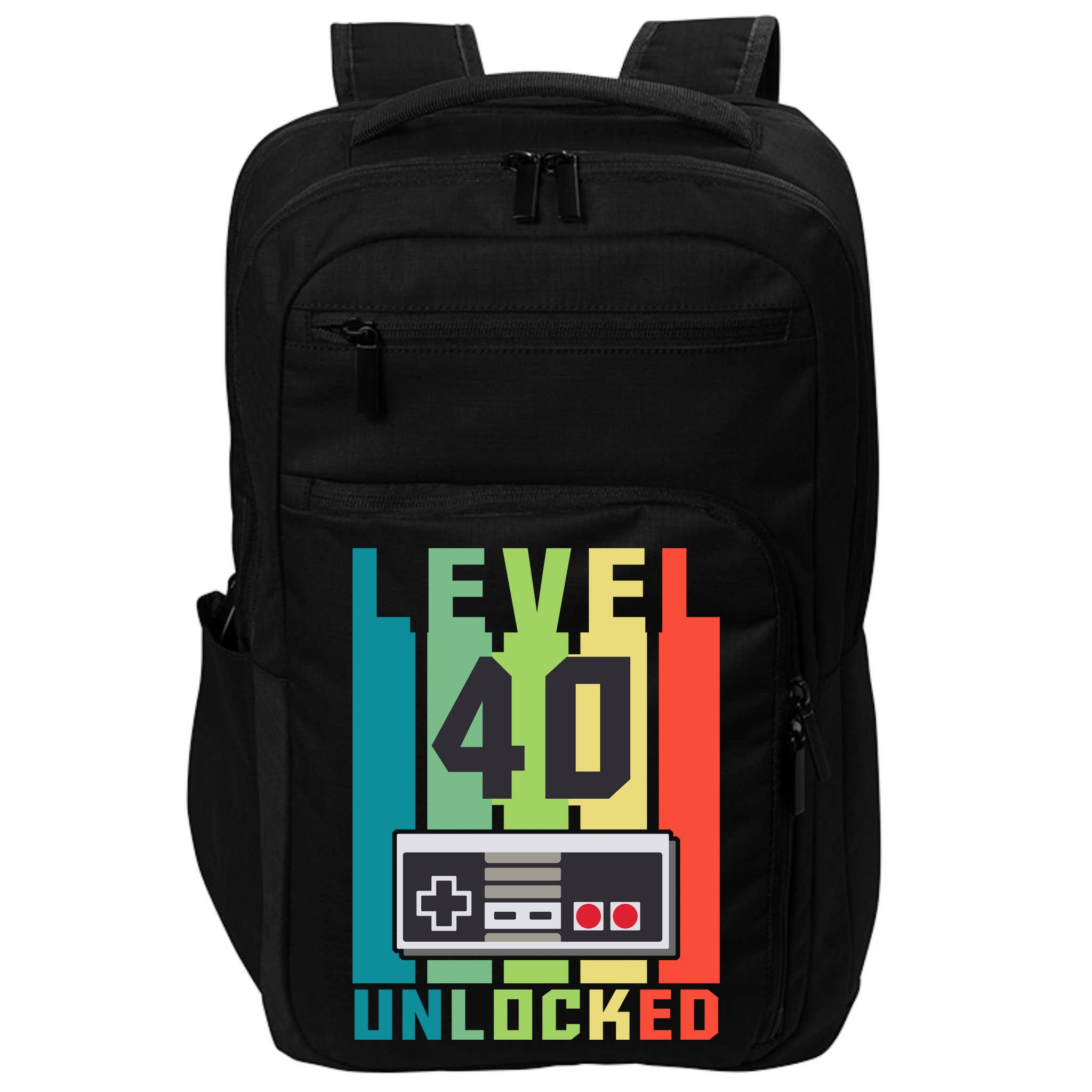 Level 40 Unlocked Funny Retro Gamer Birthday Impact Tech Backpack