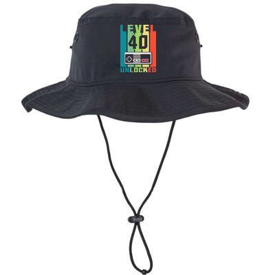 Level 40 Unlocked Funny Retro Gamer Birthday Bucket Hat