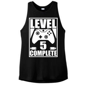 Level 5 Complete Video Gamer 5th Birthday Ladies PosiCharge Tri-Blend Wicking Tank