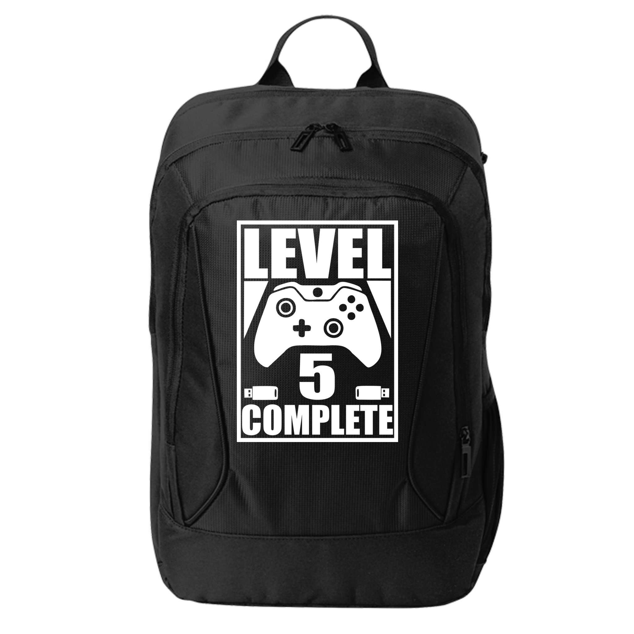 Level 5 Complete Video Gamer 5th Birthday City Backpack