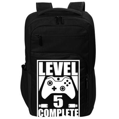 Level 5 Complete Video Gamer 5th Birthday Impact Tech Backpack