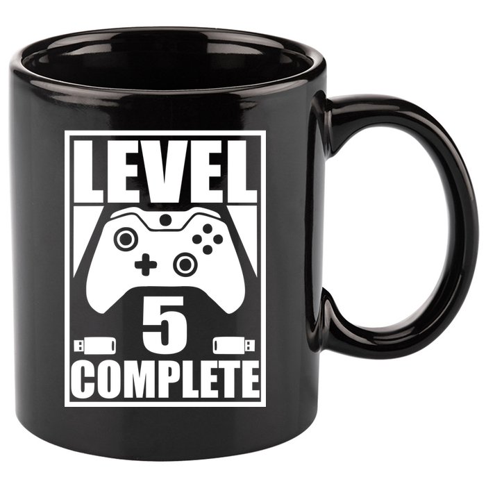 Level 5 Complete Video Gamer 5th Birthday 11oz C Handle Ceramic Mug