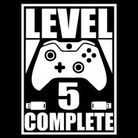 Level 5 Complete Video Gamer 5th Birthday Flat Bill Trucker Hat