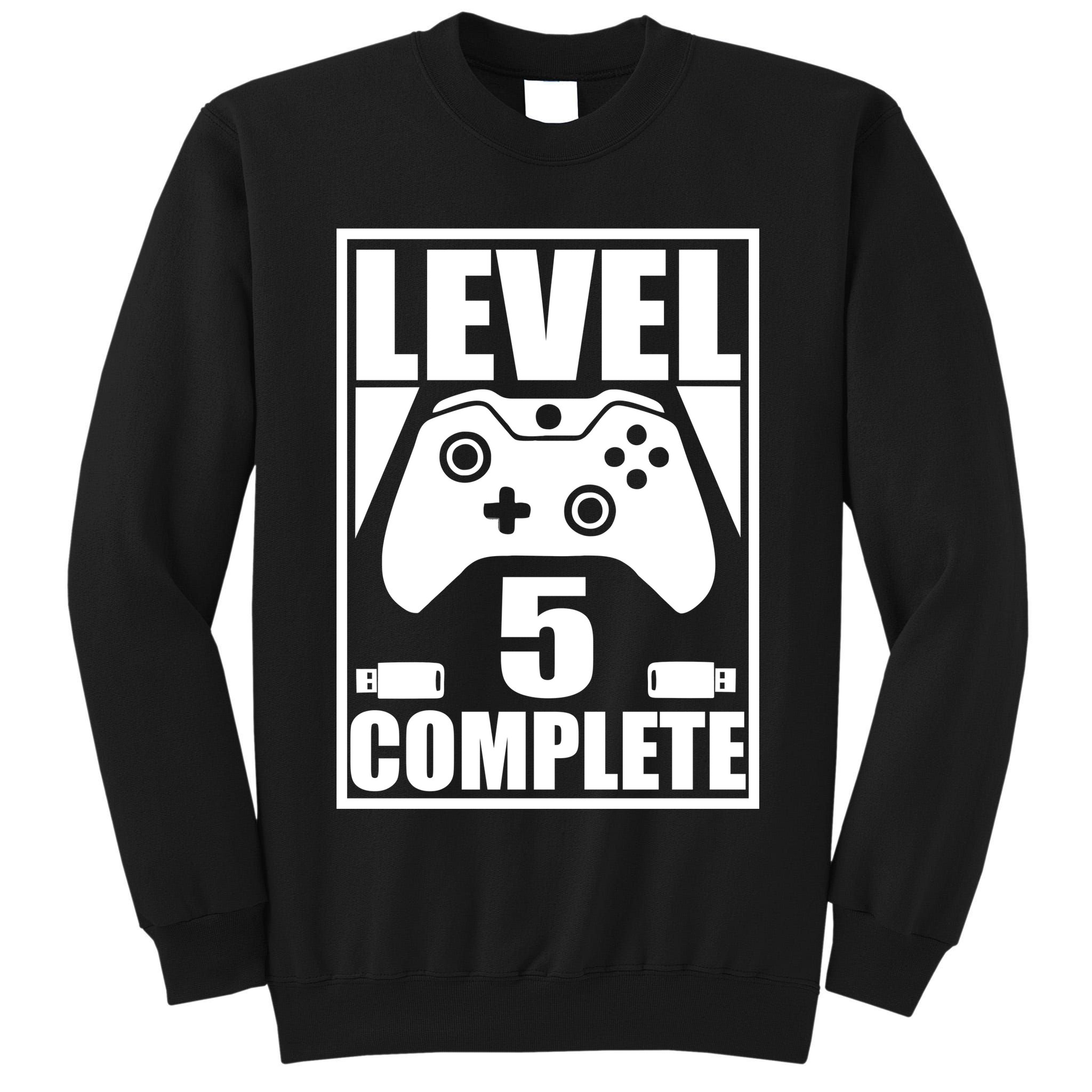 Level 5 Complete Video Gamer 5th Birthday Tall Sweatshirt