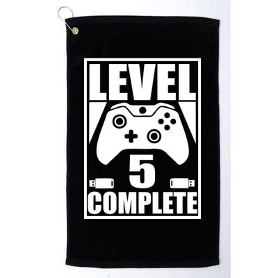 Level 5 Complete Video Gamer 5th Birthday Golf Towel