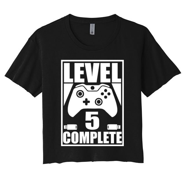 Level 5 Complete Video Gamer 5th Birthday Crop Top