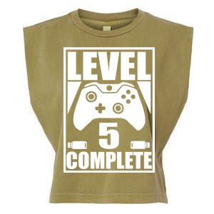 Level 5 Complete Video Gamer 5th Birthday Garment-Dyed Women's Muscle Tee