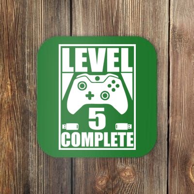 Level 5 Complete Video Gamer 5th Birthday Coaster