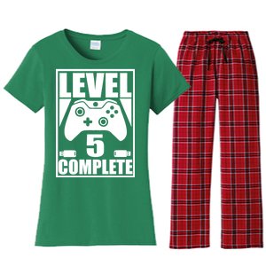 Level 5 Complete Video Gamer 5th Birthday Women's Flannel Pajama Set