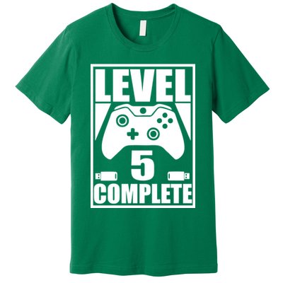 Level 5 Complete Video Gamer 5th Birthday Premium T-Shirt