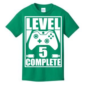 Level 5 Complete Video Gamer 5th Birthday Kids T-Shirt