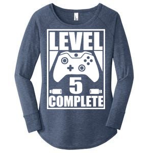 Level 5 Complete Video Gamer 5th Birthday Women's Perfect Tri Tunic Long Sleeve Shirt