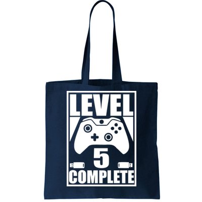 Level 5 Complete Video Gamer 5th Birthday Tote Bag