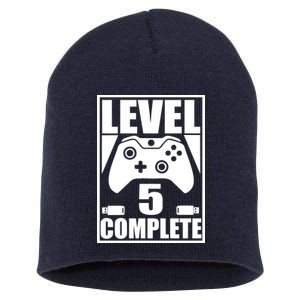 Level 5 Complete Video Gamer 5th Birthday Short Acrylic Beanie