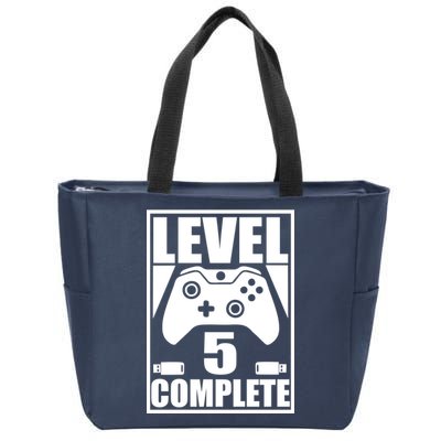 Level 5 Complete Video Gamer 5th Birthday Zip Tote Bag