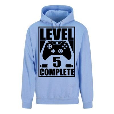 Level 5 Complete Video Gamer 5th Birthday Unisex Surf Hoodie