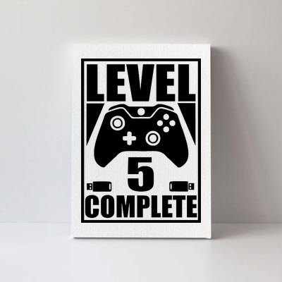 Level 5 Complete Video Gamer 5th Birthday Canvas