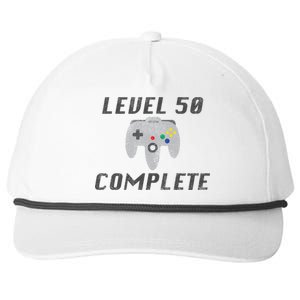 Level 50 Complete 50th Birthday Snapback Five-Panel Rope Hat