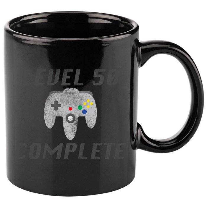 Level 50 Complete 50th Birthday 11oz C Handle Ceramic Mug