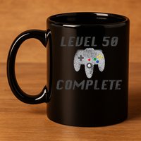 Level 50 Complete 50th Birthday 11oz C Handle Ceramic Mug