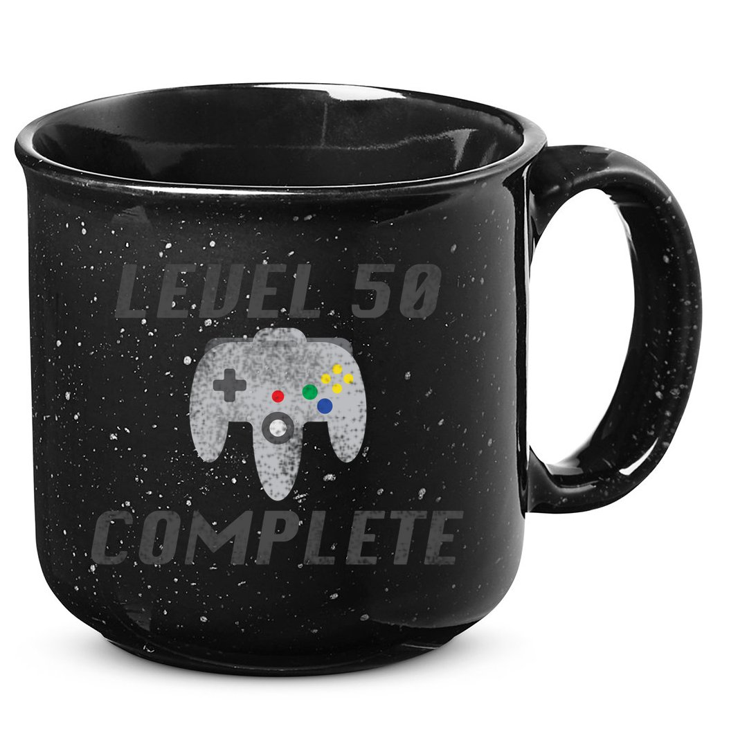 Level 50 Complete 50th Birthday 15oz Campfire Ceramic Mug