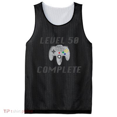 Level 50 Complete 50th Birthday Mesh Reversible Basketball Jersey Tank