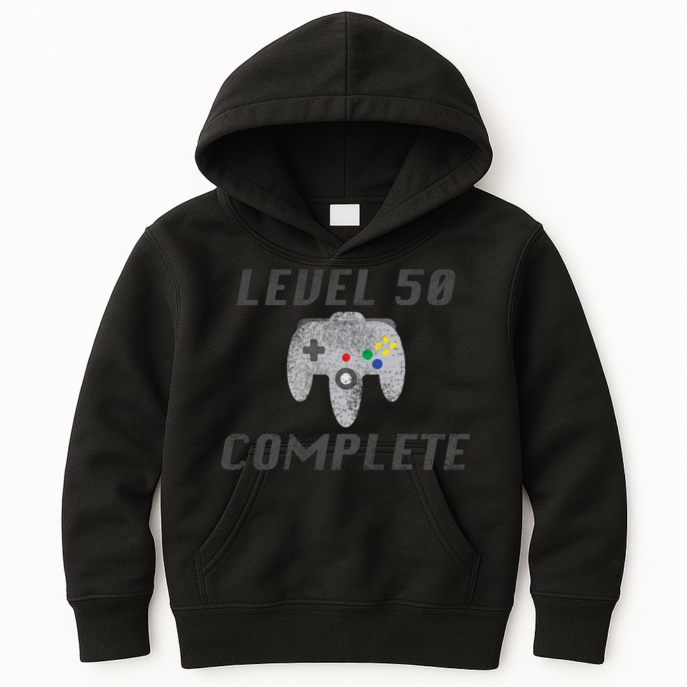 Level 50 Complete 50th Birthday Kids Hoodie