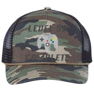 Level 50 Complete 50th Birthday Retro Rope Trucker Hat Cap