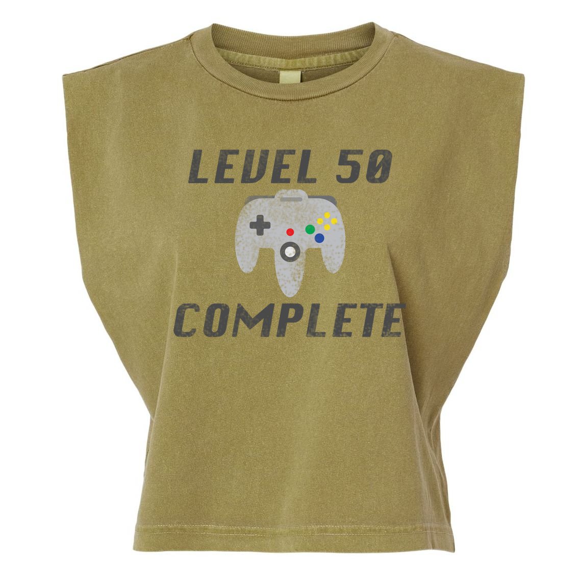 Level 50 Complete 50th Birthday Garment-Dyed Women's Muscle Tee