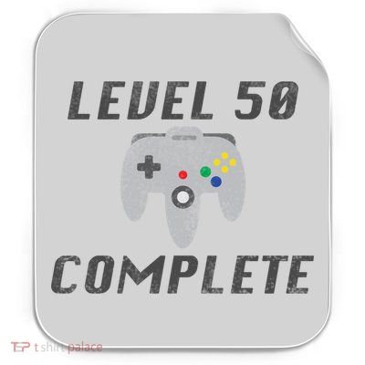 Level 50 Complete 50th Birthday Permanent Decal Sticker