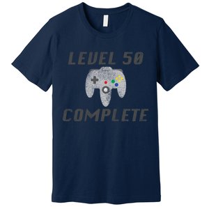 Level 50 Complete 50th Birthday Premium T-Shirt