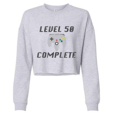 Level 50 Complete 50th Birthday Cropped Pullover Crew