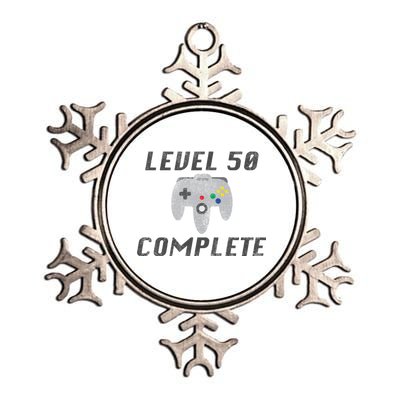 Level 50 Complete 50th Birthday Metallic Star Ornament