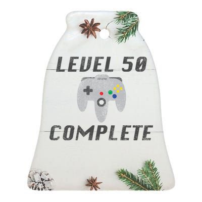 Level 50 Complete 50th Birthday Ceramic Bell Ornament