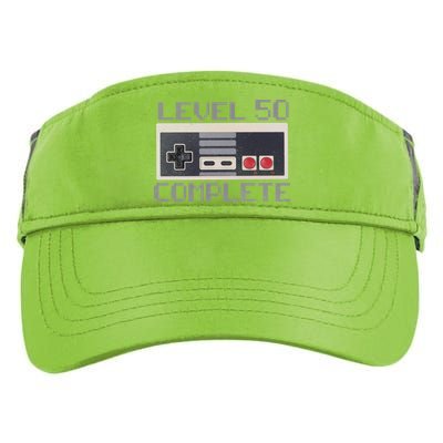 Level 50 Complete Retro Gamer 50th Birthday Adult Drive Performance Visor