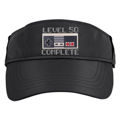 Level 50 Complete Retro Gamer 50th Birthday Adult Drive Performance Visor