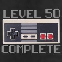Level 50 Complete Retro Gamer 50th Birthday Adult Drive Performance Visor