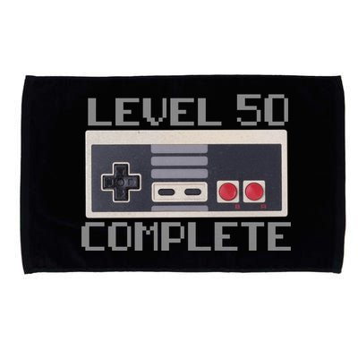 Level 50 Complete Retro Gamer 50th Birthday Microfiber Hand Towel